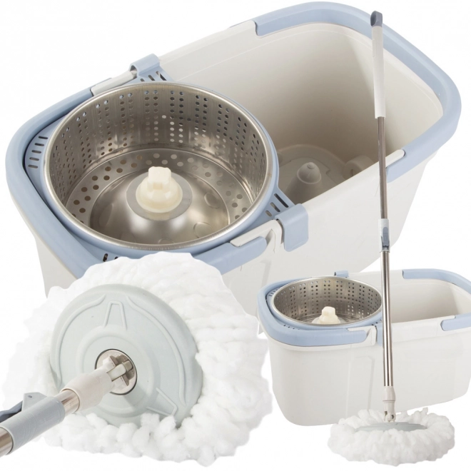 Roterende mop met emmer en microvezel pad