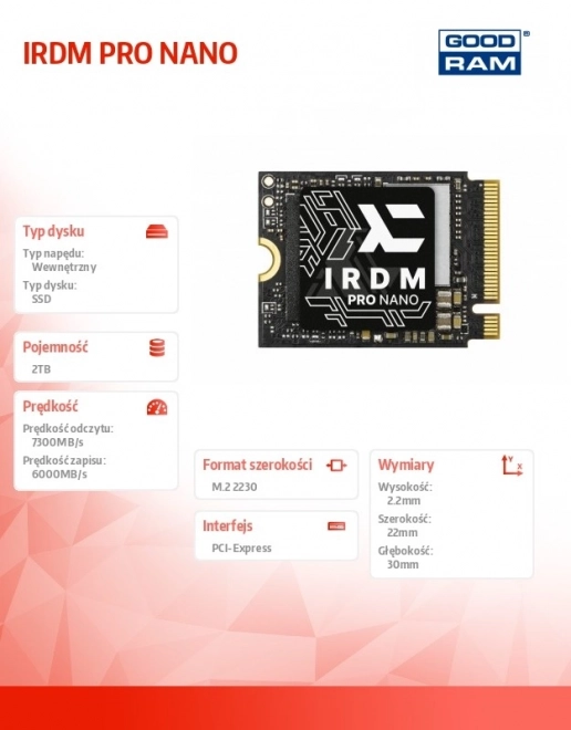 SSD-schijf IRDM Pro Nano M.2 2TB