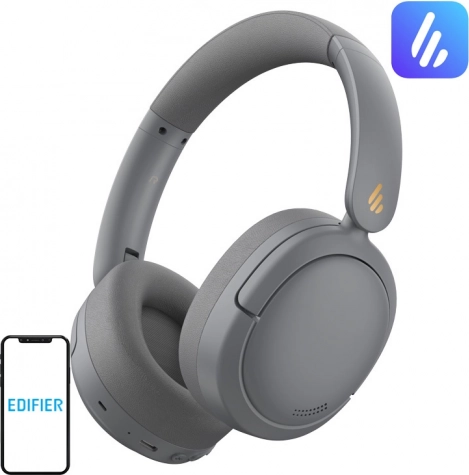 Draadloze koptelefoon met ANC Edifier W800BT Pro – Grijs