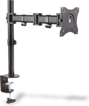Bureau monitorsteun met arm en klem, 1x tot 27", 8 kg, 360° draaibaar en kantelbaar (pivot)