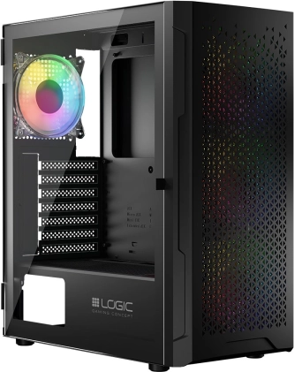 Computerbehuizing LOGIC Aramis ARGB Midi USB 3.0 zwart