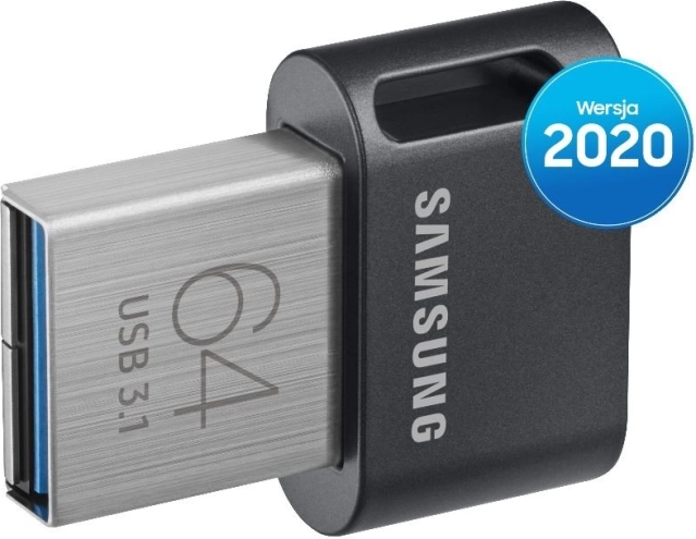 USB-flashstation FIT Plus 64 GB USB 3.1, grijs