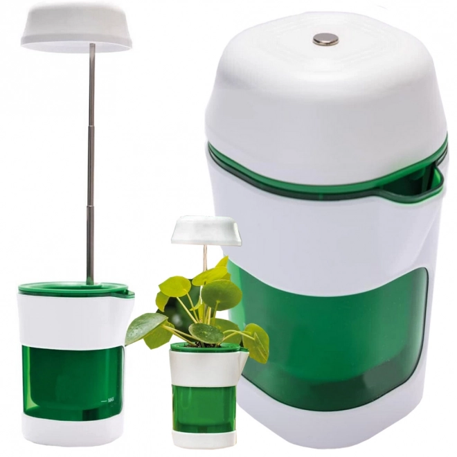 Plantenlamp met volledig spectrum verlichting en zelfbewaterende bloempot