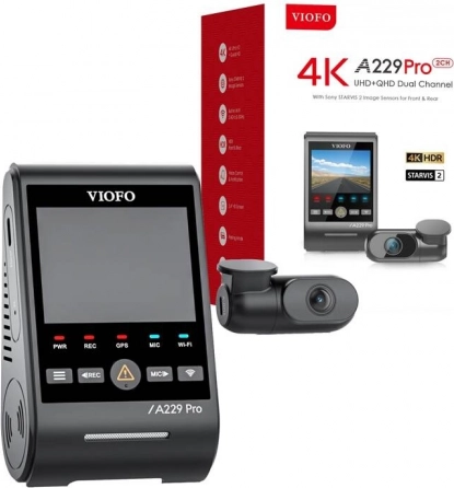VIOFO A229 Pro Dashcam met 4K + 2K duale opname en GPS