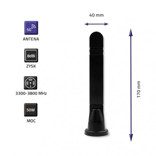 5G LTE antenne rondomstralend DUAL 8 dBi voor binnenshuis gebruik