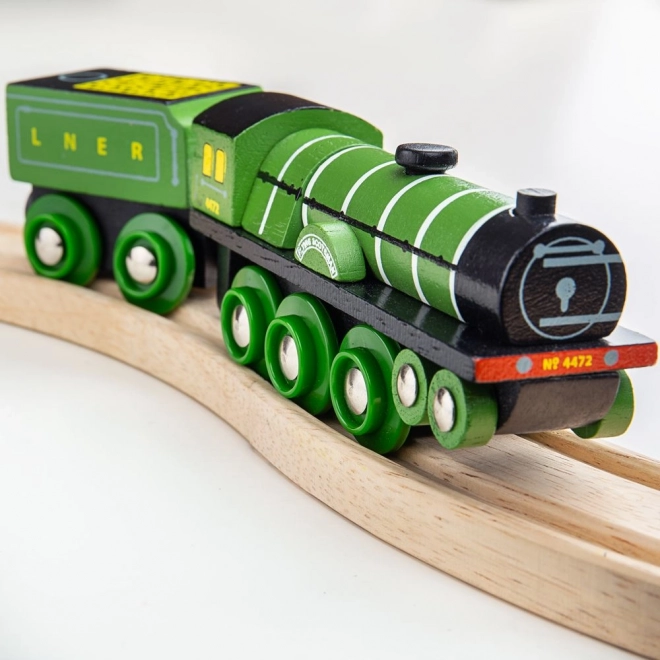 Houten locomotief Flying Scotsman - replica