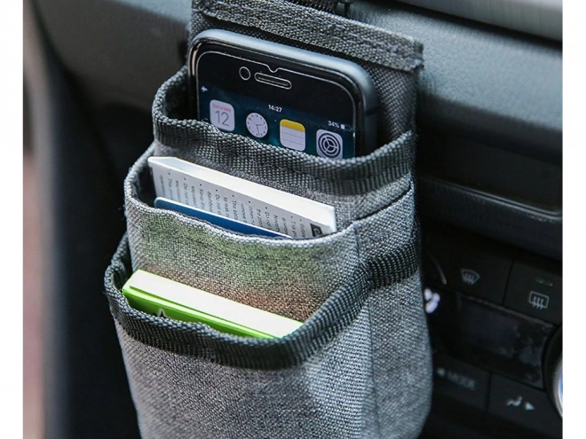 Universele houder voor bril en telefoon in de auto