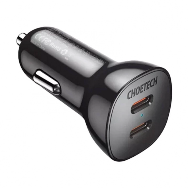 Dubbele autolader Choetech 40W met 2x USB-C poorten