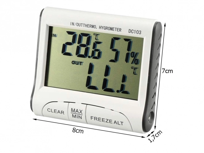 Weerstation met thermometer, hygrometer en sensor