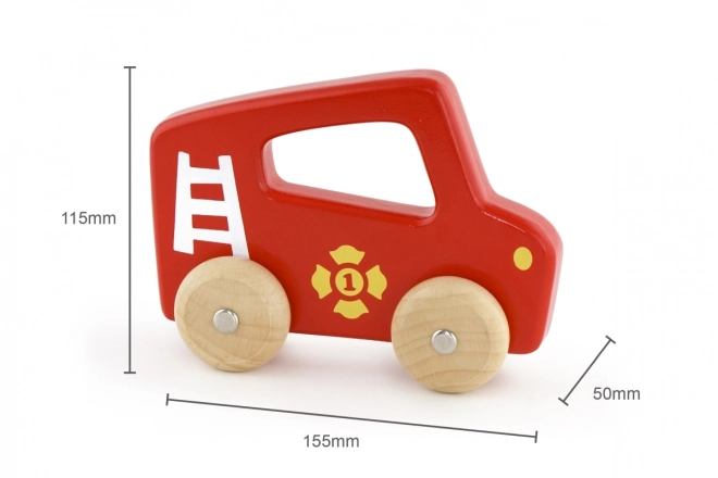 Houten brandweerautootje