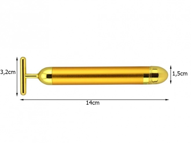 Gouden vibrerende gezichtsmassagetool