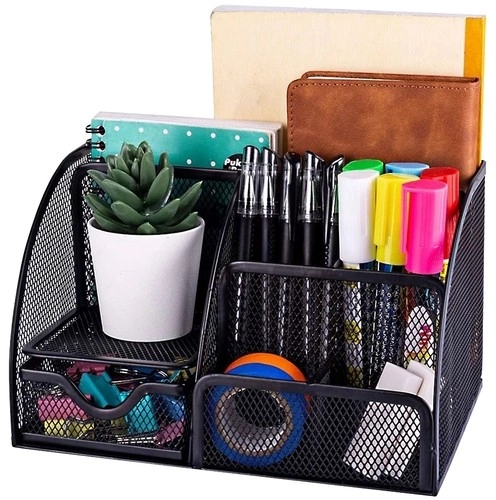 zwarte organizer voor bureau