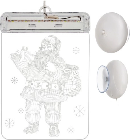 Vitraž LED 3D – kerstboom – Sinterklaas
