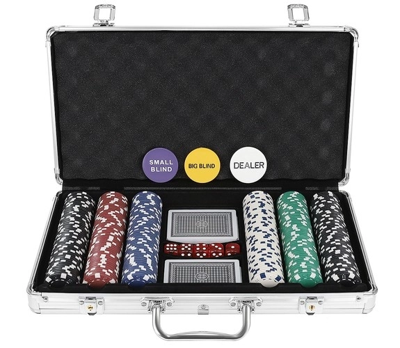 Poker - set van 300 fiches in HQ-koffer