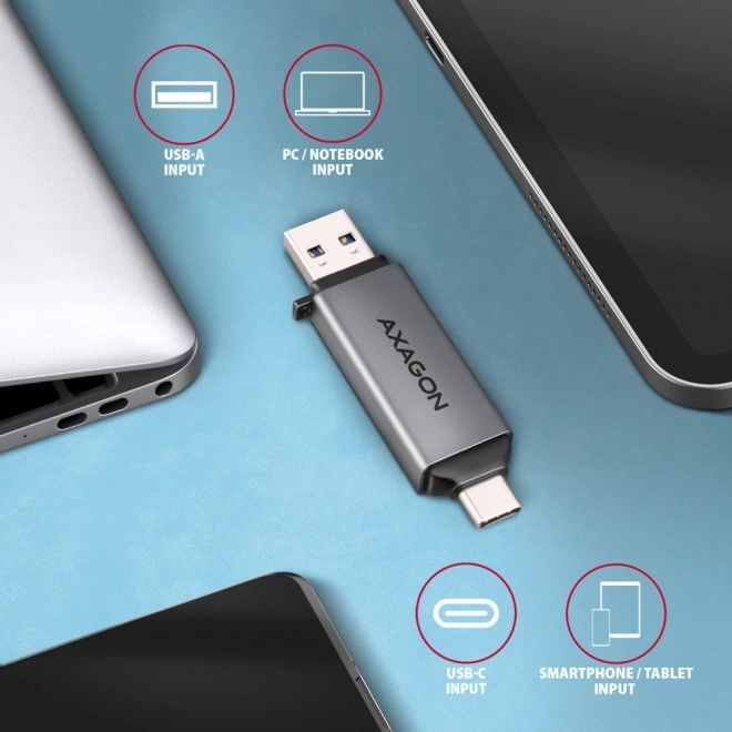 Externe kaartlezer CRE-DAC USB3.2 Gen 1 Type-C + Type-A SD/microSD