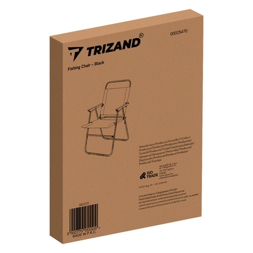 Opvouwbare zwarte visstoel Trizand