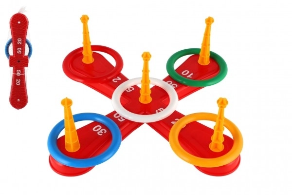 Werp spel - kruis met ringen
