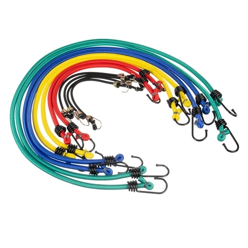 Elastische bagageriemen met haken, 12 stuks