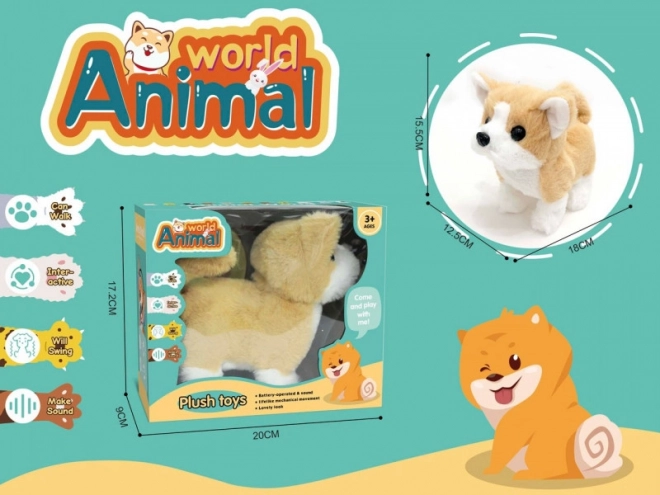 Interactieve pluchen hondje 15 cm