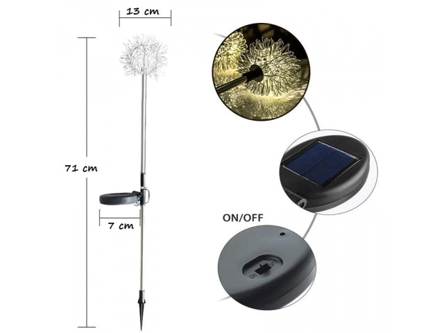 Zonne-energie tuin LED-lampje in de vorm van een boompje - 2 stuks