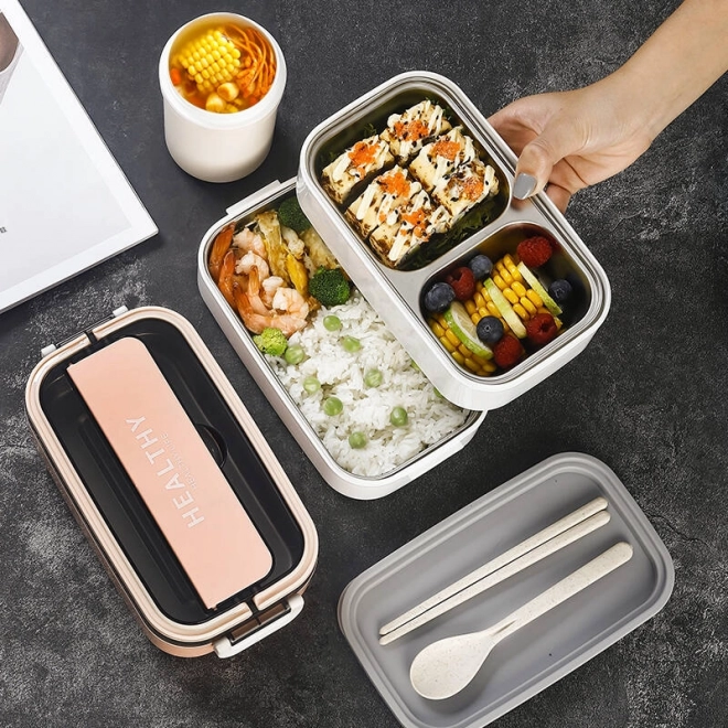 Stapelbare lunchbox met verdelers