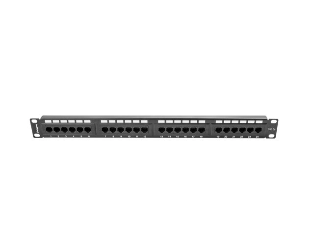 Patchpaneel 24 poorten 1U Cat 5e zwart