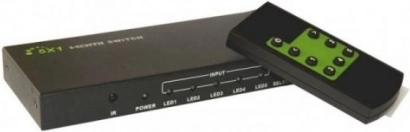 HDMI-schakelaar 5/1 met afstandsbediening, 4K2K 3D, zwart
