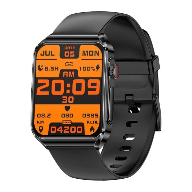 Slimme horloge BlitzWolf met zwarte siliconen band