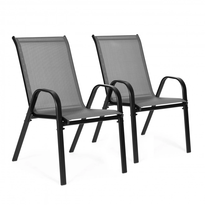 Set van tuinstoelen voor terras, balkon, grijze kleur