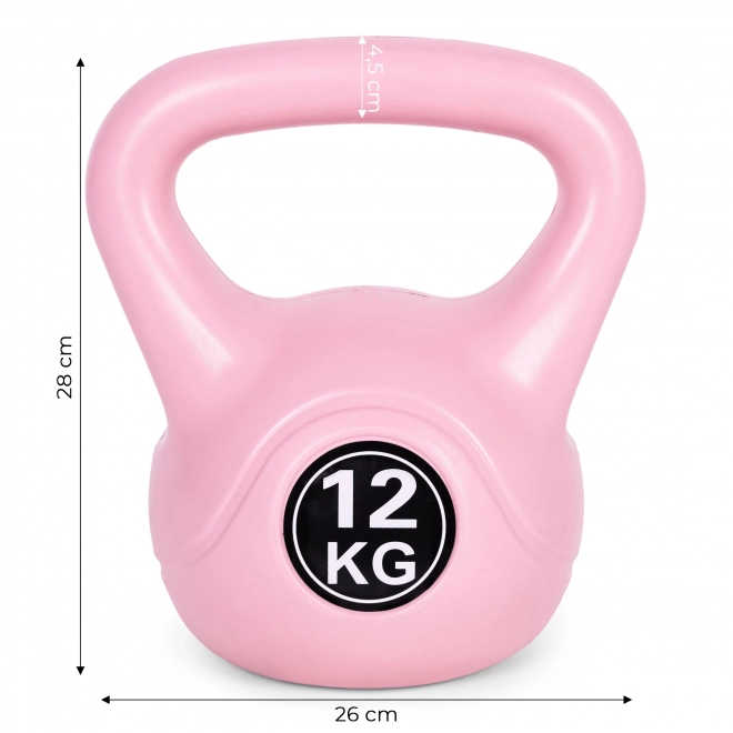 Kettlebell voor oefening roze - 12kg