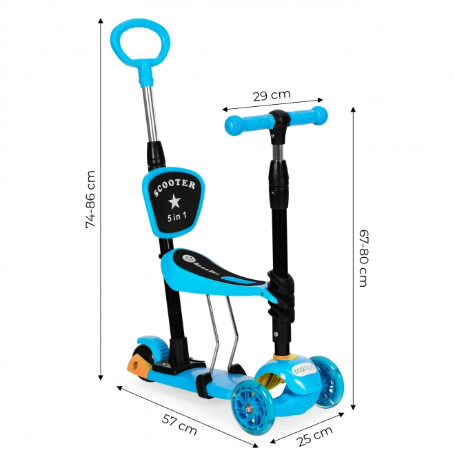 Driekleurige balansscooter lieveheersbeestje 5 in 1 LED
