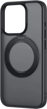 Baseus SkyRing magnetische hoes met standaard voor iPhone 14 Pro Max + gehard glas (zwart)
