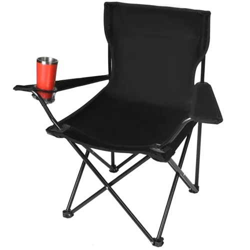 Vouwstoel / fauteuil voor vissen / kamperen - zwart