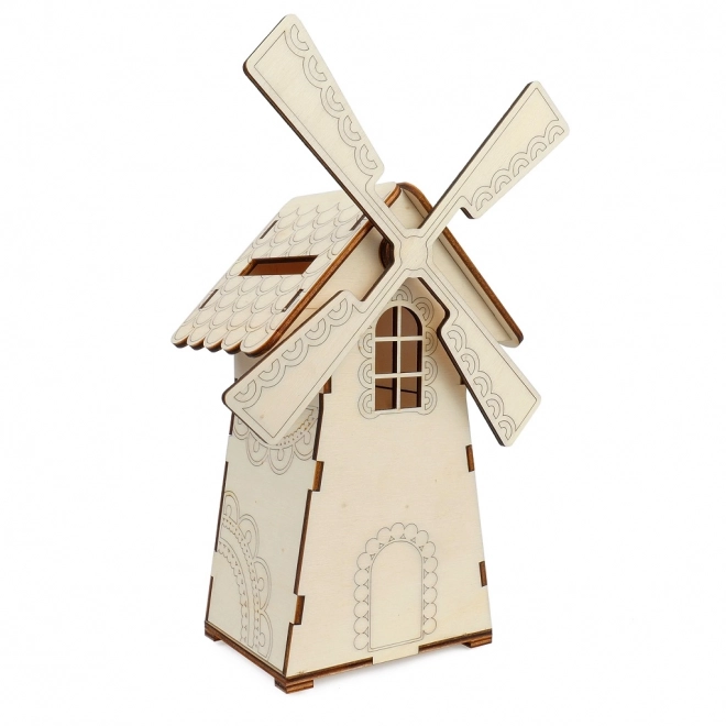 Kúzlo van hout Houten spaarpot Molen