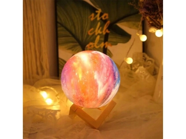 Nachtlamp GALAXY 3D met gekleurd RGB-verlichting + afstandsbediening