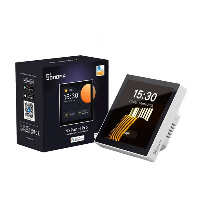 Slimme wandlichtschakelaar Sonoff NSPanel Pro – wit