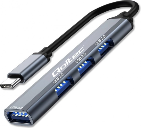 usb-c hub 4-in-1 met 1× usb 3.0 en 3× usb 2.0