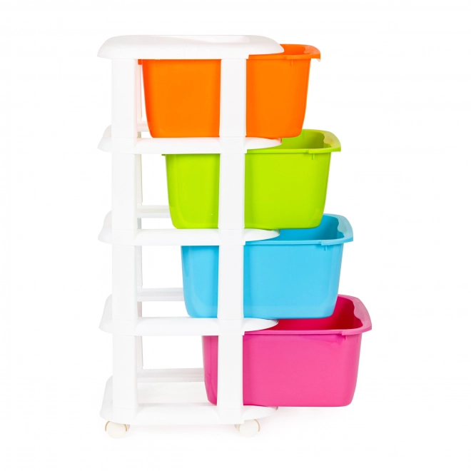 Praktische organizer met 4 uittrekbare kunststof lades