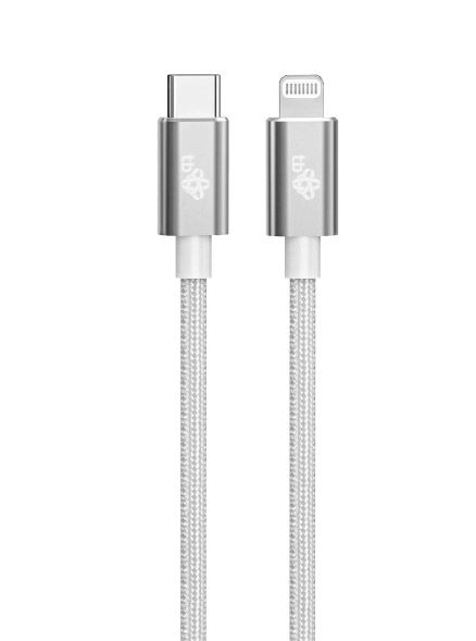 Bliksem kabel MFi - USB C zilver 1m