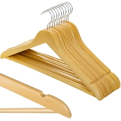 Kledinghanger 10 stuks - houten Ruhhy 24492