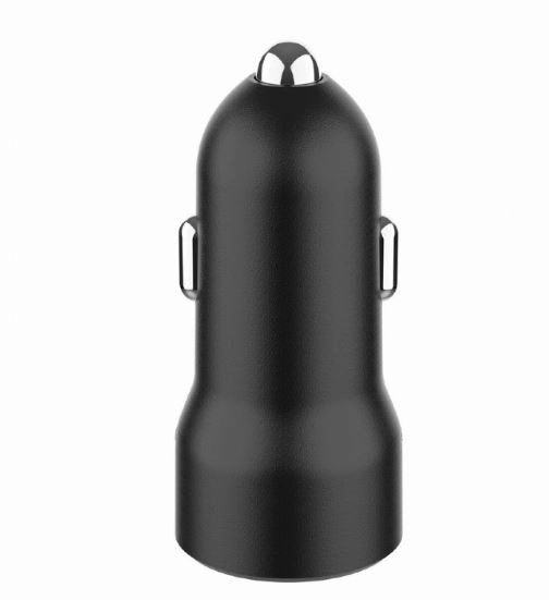zwarte autolader USB-A/USB-C 20W PD