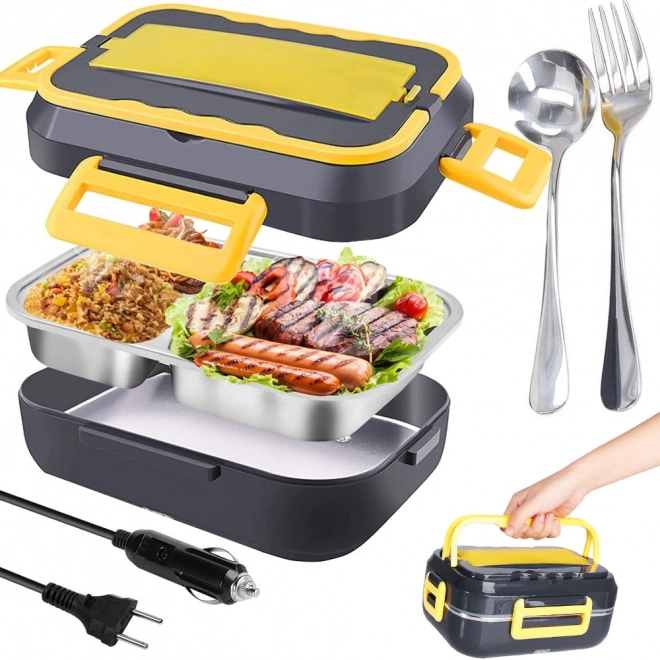 Elektrische verwarmde lunchbox voor werkauto