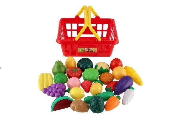 Winkelmandje met fruit/groenten 25 delen