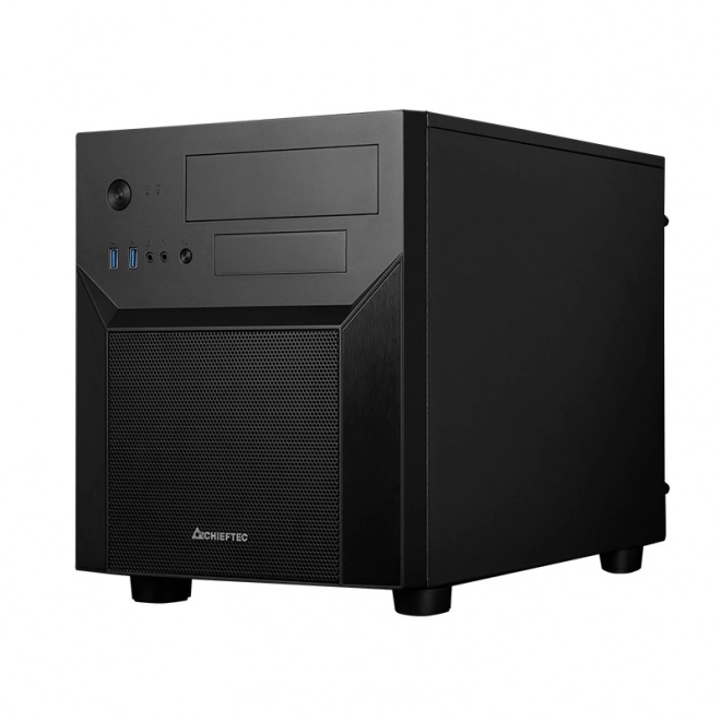 Zwarte computerkast mATX Cube Mesh Serie