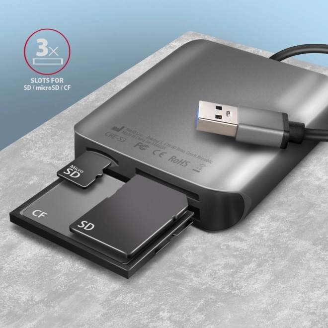 Kaartlezer Axagon CRE-S3 USB 3.2 Gen 1