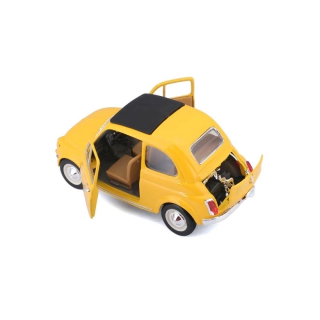 Bburago modelauto Fiat 500 F 1965 geel 1:24
