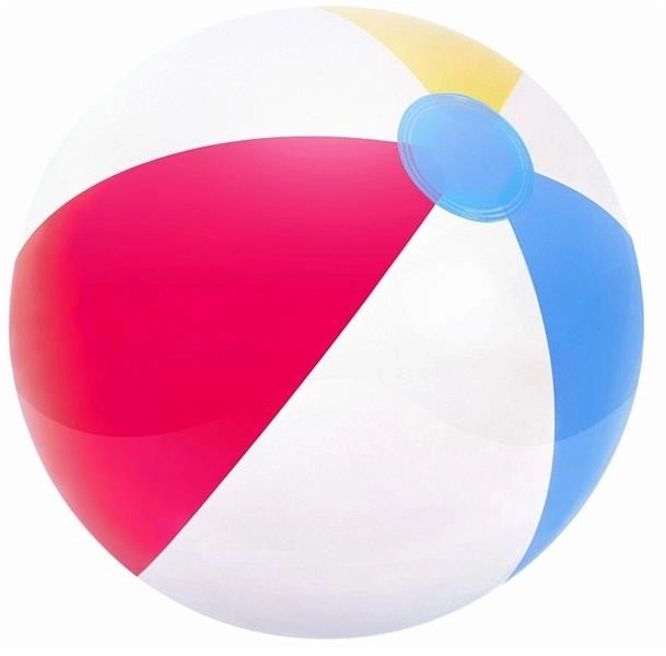 Opblaasbare bal met regenboogstrepen - 61 cm