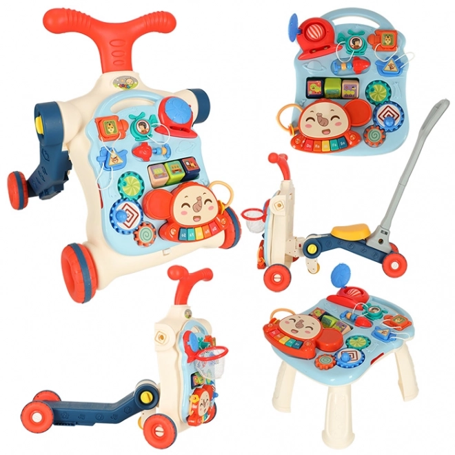 Multifunctionele kinderloopstoel en interactieve tafel 5-in-1