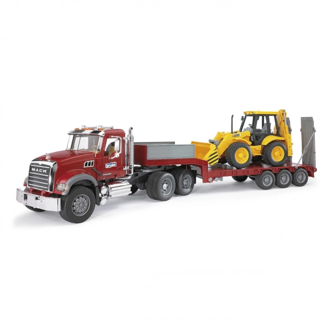 Bruder Vrachtwagen MACK Graniet aanhanger en tractor JCB
