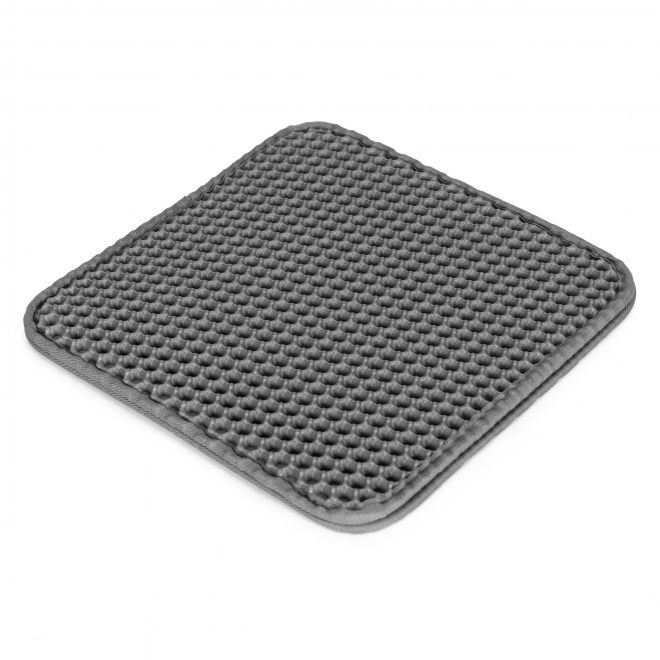 Grijze tweelagige mat voor katten